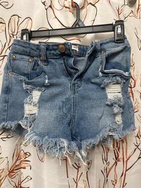 Almost famous distressed jean shorts